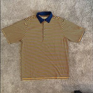 Donald Ross Sportswear Golf Polo Size XL Yellow/Navy Blue